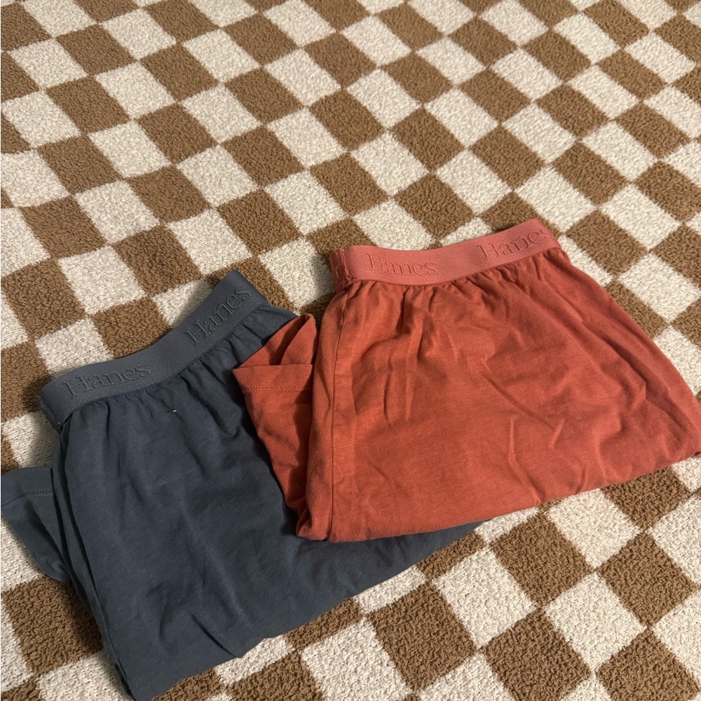 Hanes Women’s Cotton Blend Bottoms - Rust and Charcoal (2-Pack)